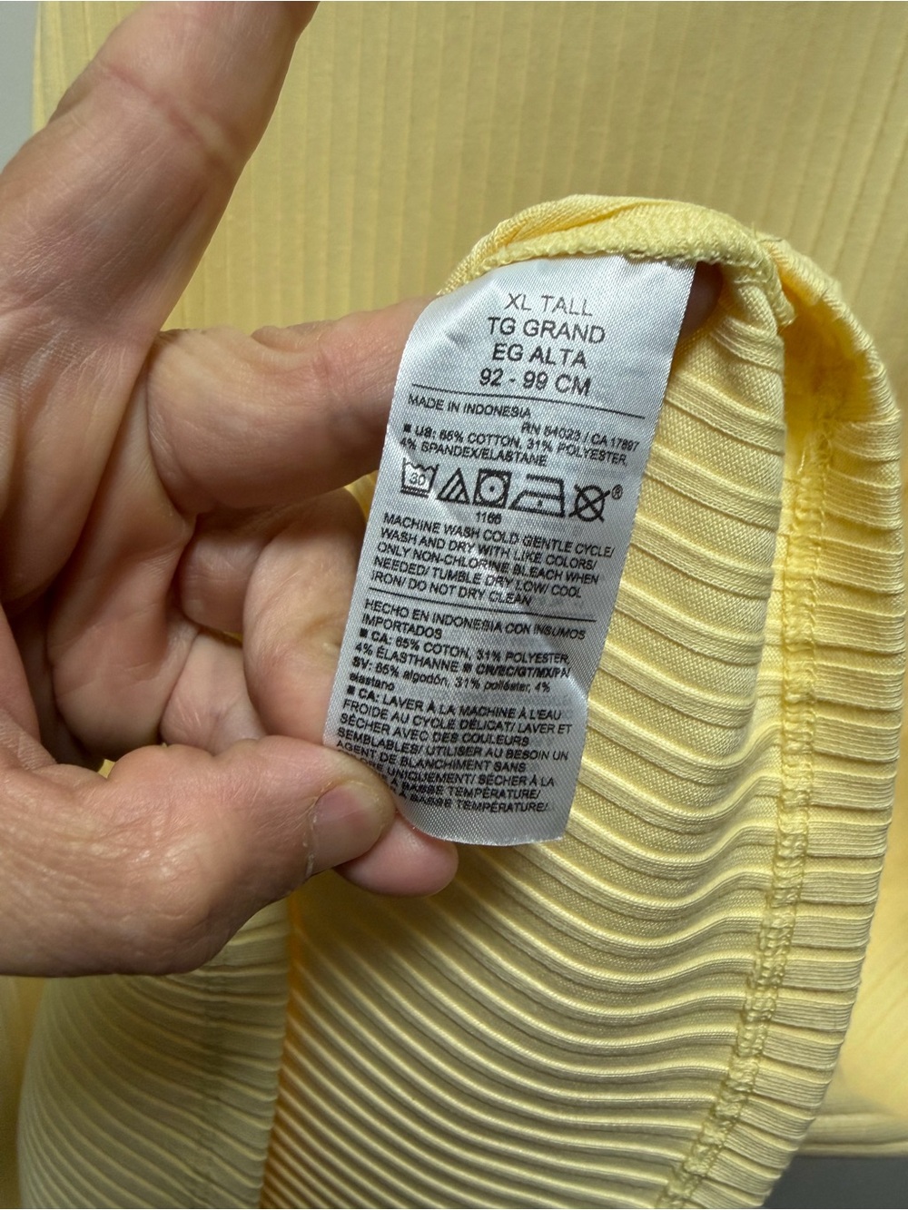 Old Navy Butter yellow High-Waisted Ribbed Midi Skirt XL Tall - Picture 7 of 7